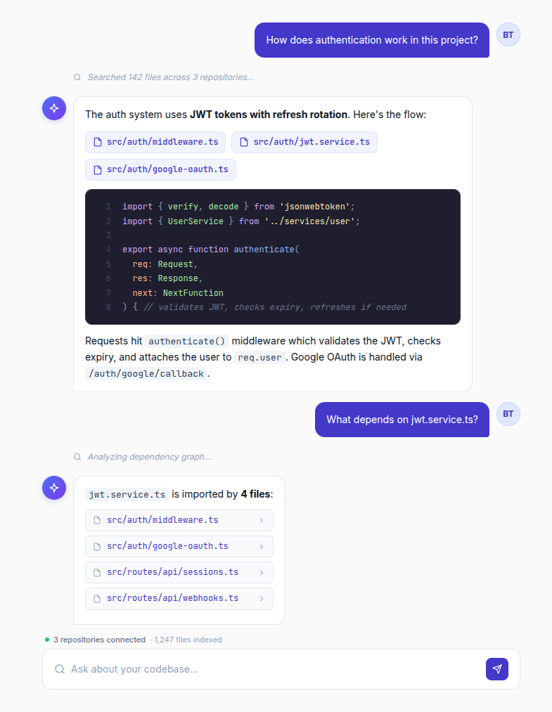 Codebase Chat Preview